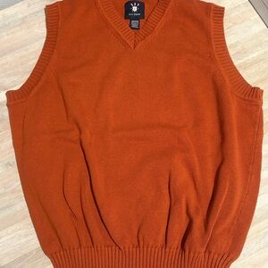 Men's V-Neck Sweater Vest - Orange